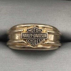 Harley Davidson Motor Cycles 10k yellow gold size 10 3/4 Men's Ring
